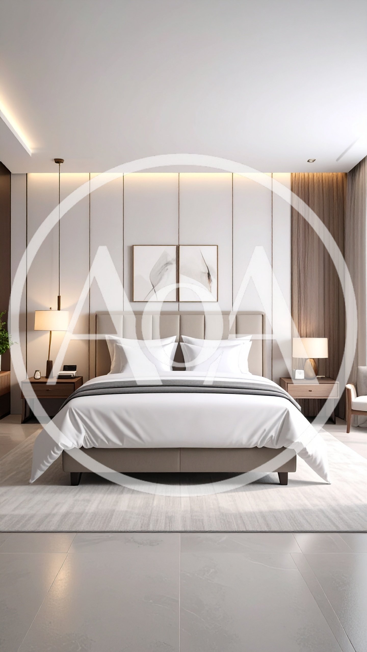 Modern Minimalist Bedroom Interior With Neutral Tones