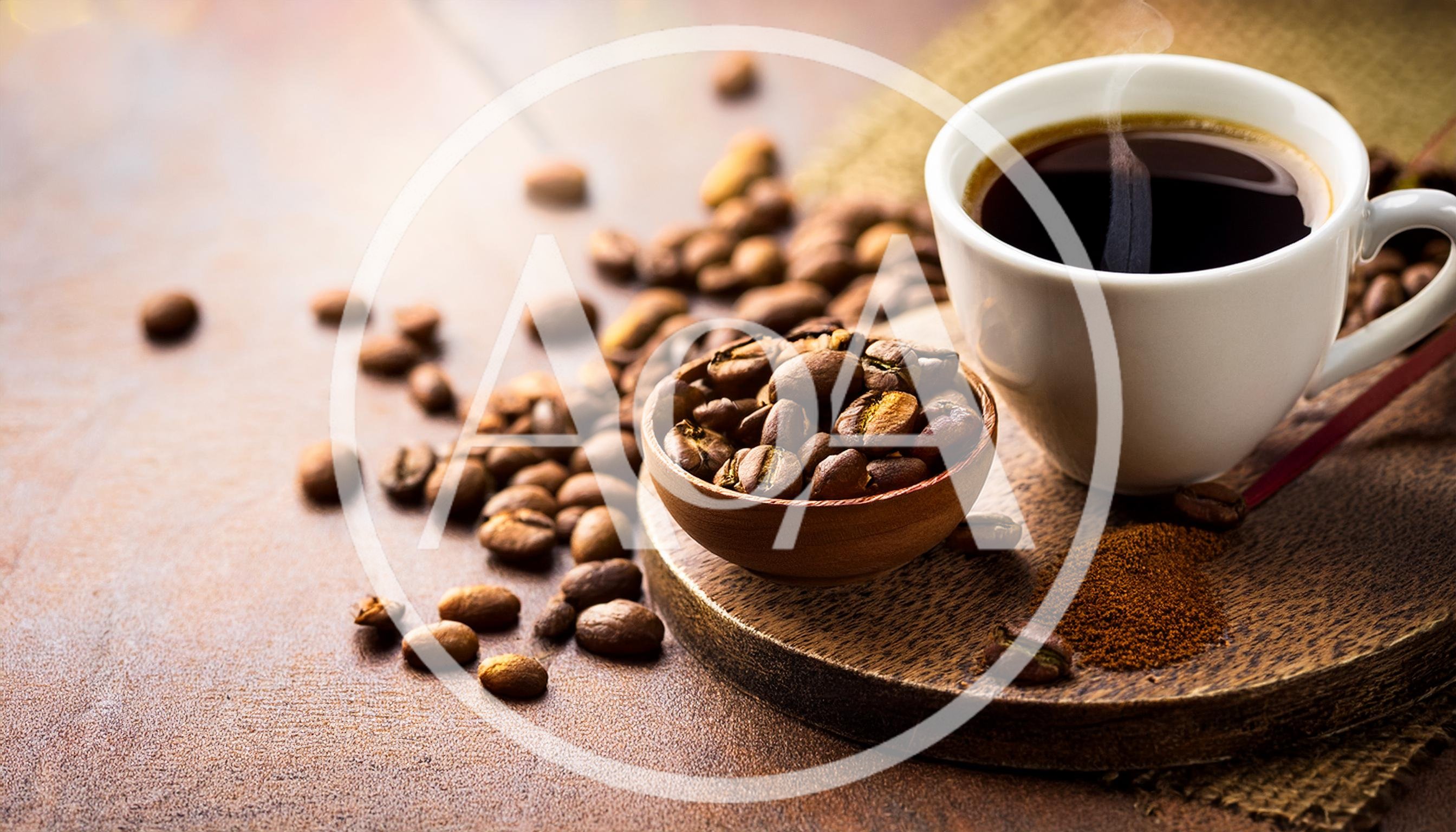 Cup Of Hot Coffee With Roasted Coffee Beans