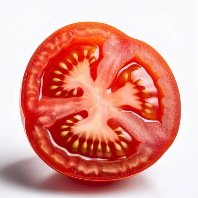 Cross Section Of A Fresh Red Tomato