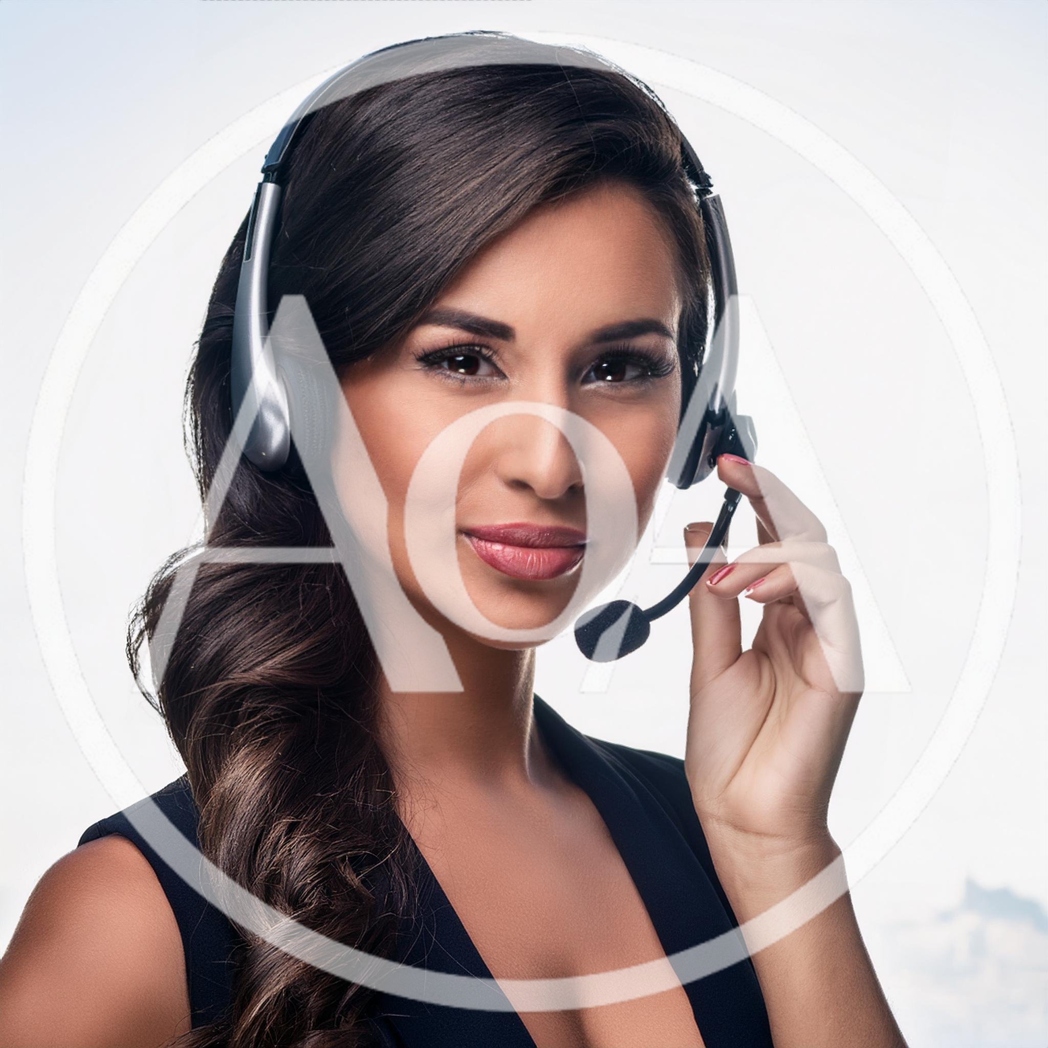Professional Customer Service Representative Wearing A Headset