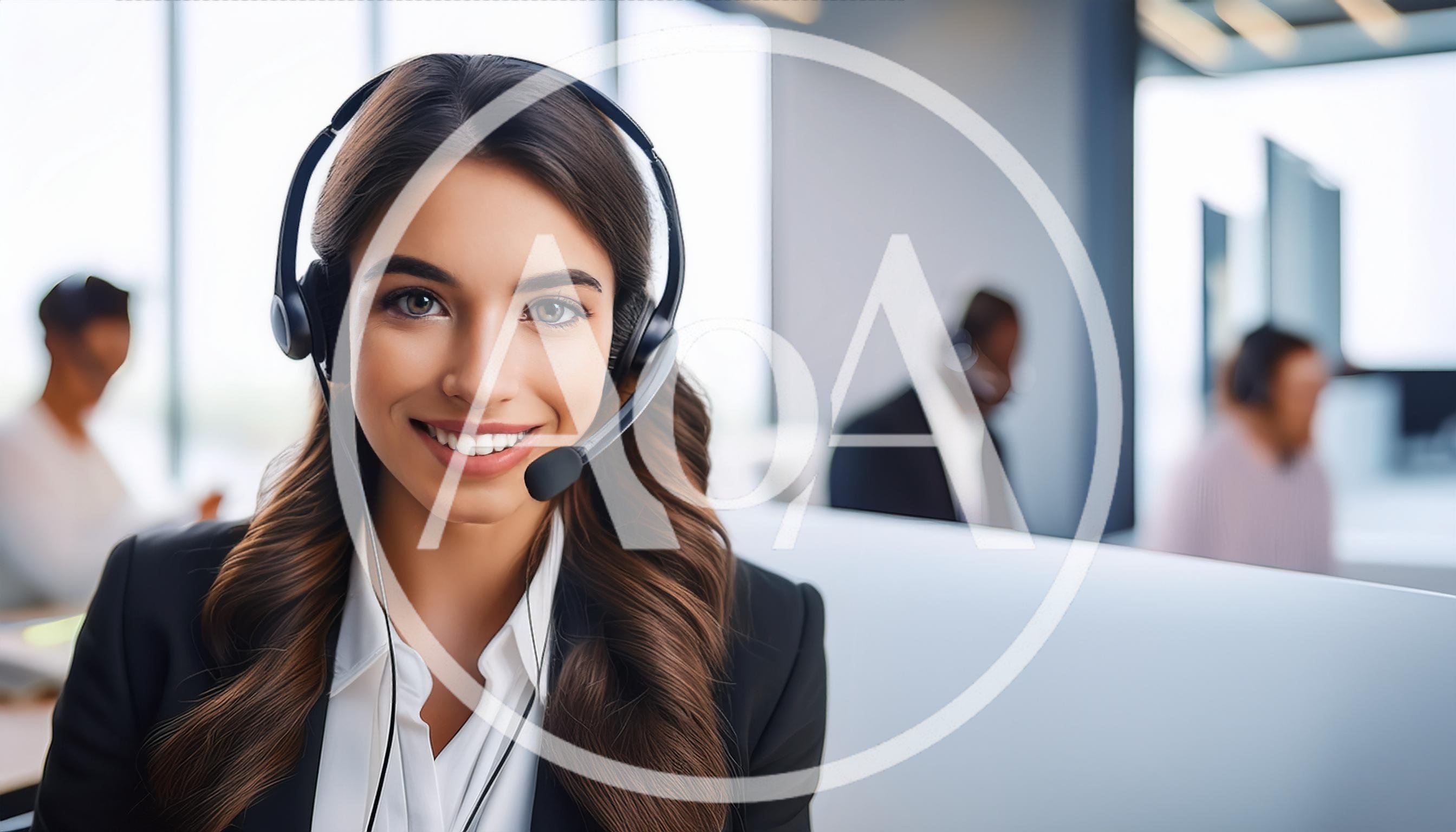 Professional Customer Service Representative Working In Modern Office