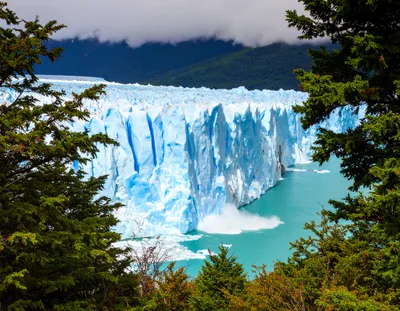 Perito Moreno Glacier Calving Into Turquoise Water