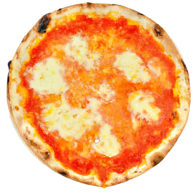 Fresh Margherita Pizza On White Background