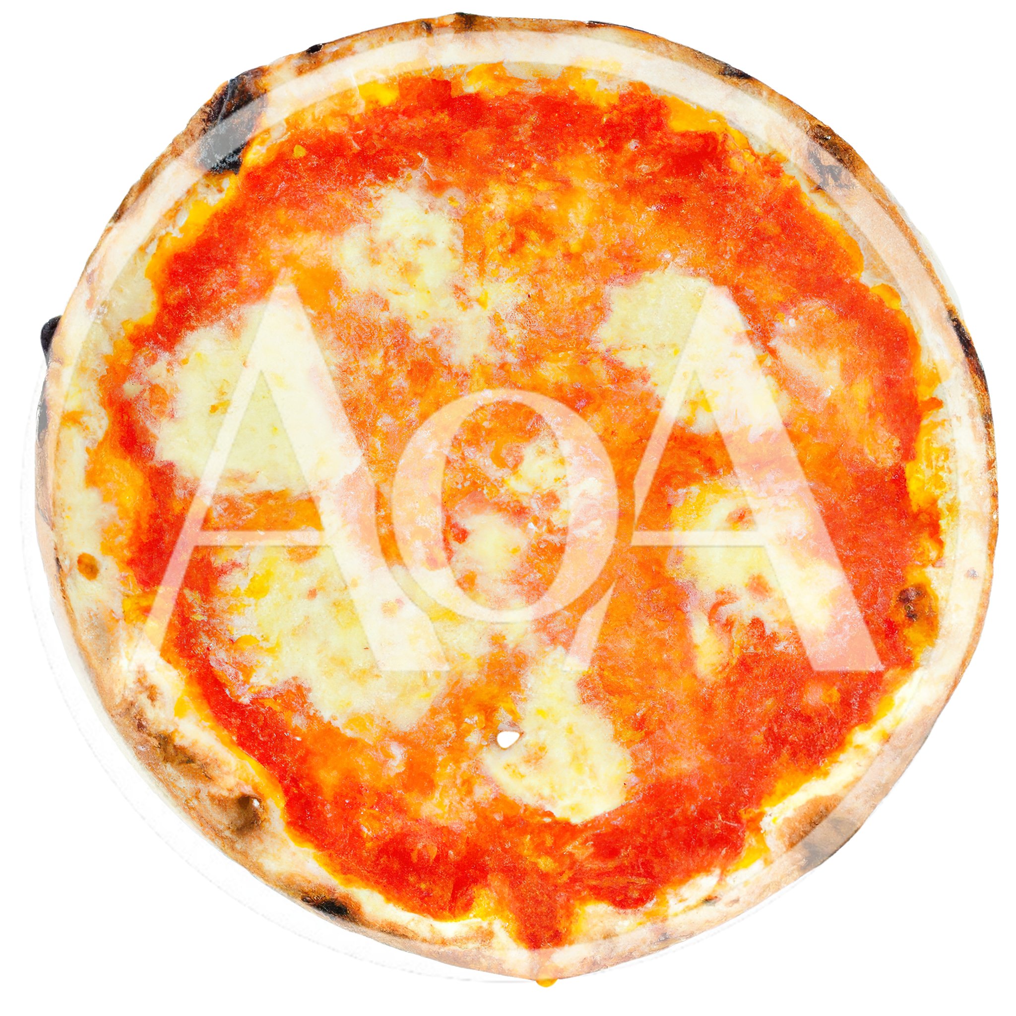 Fresh Margherita Pizza On White Background