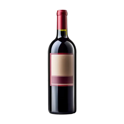 Full Bottle Of Red Wine With Blank Label