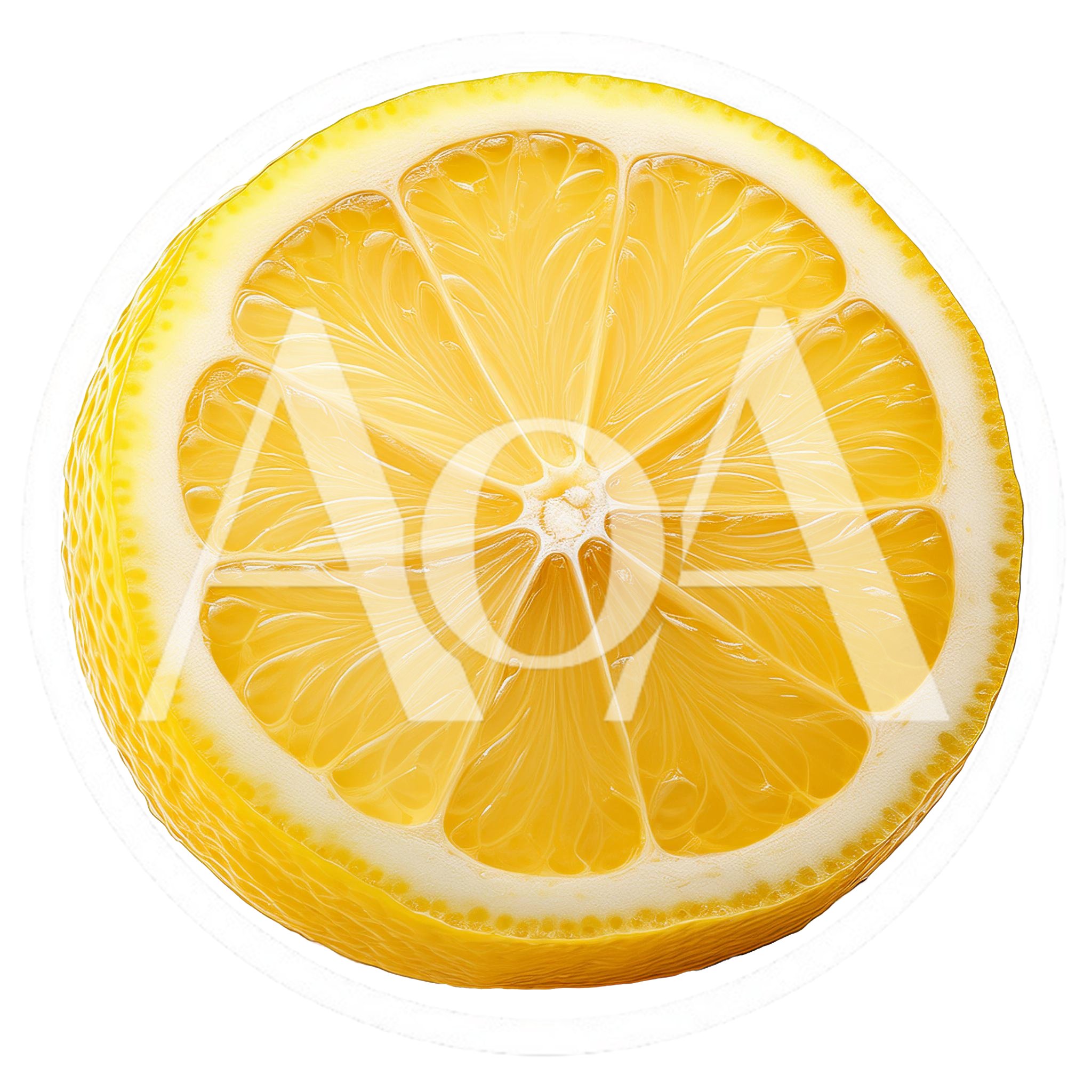 Fresh Sliced Lemon Half Isolated On White Background
