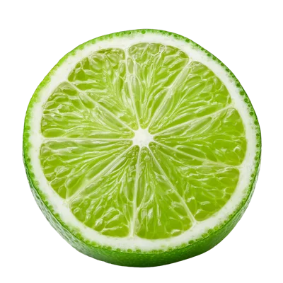 Fresh Lime Slice Isolated On White Background