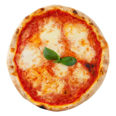 Fresh Margherita Pizza With Basil Leaves