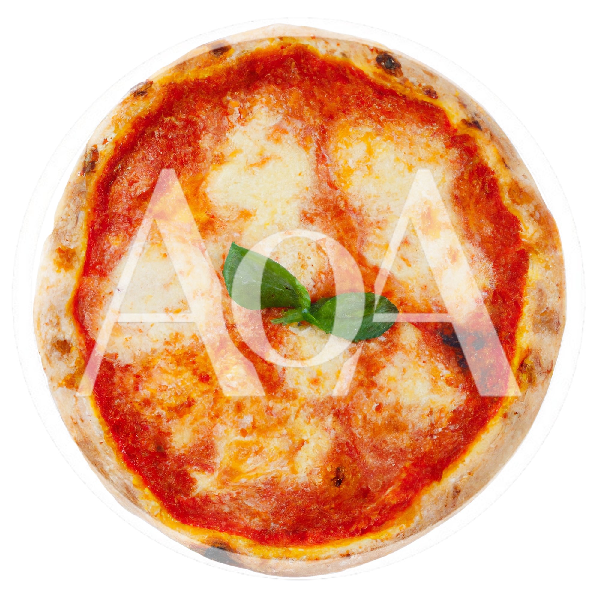 Fresh Margherita Pizza With Basil Leaves