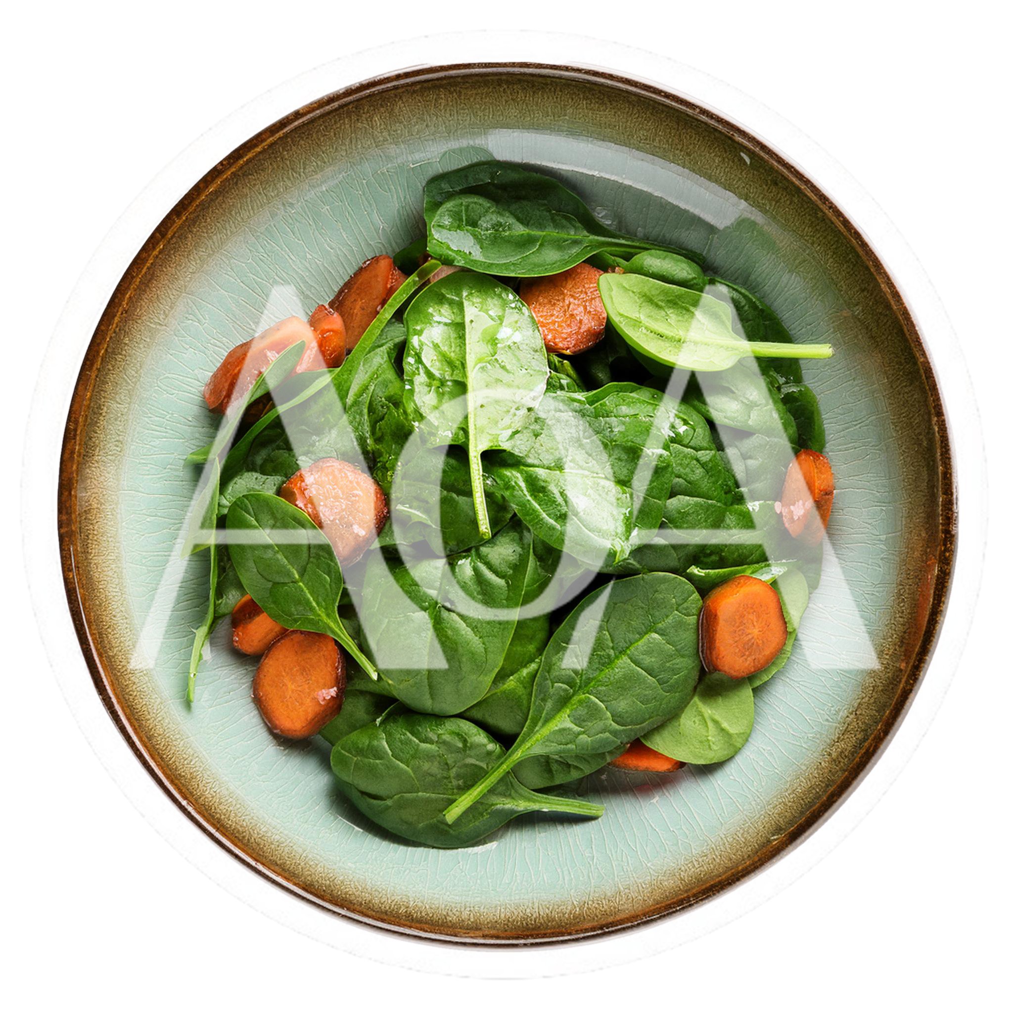 Fresh Spinach Salad With Roasted Carrot Slices