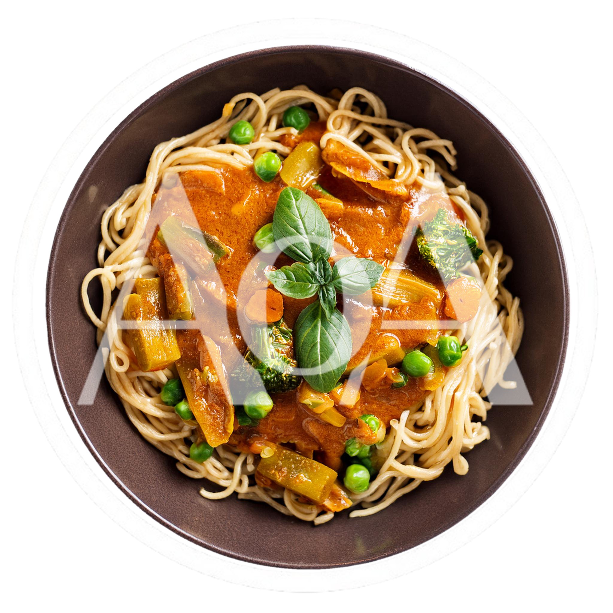 Bowl Of Vegetable Curry With Noodles