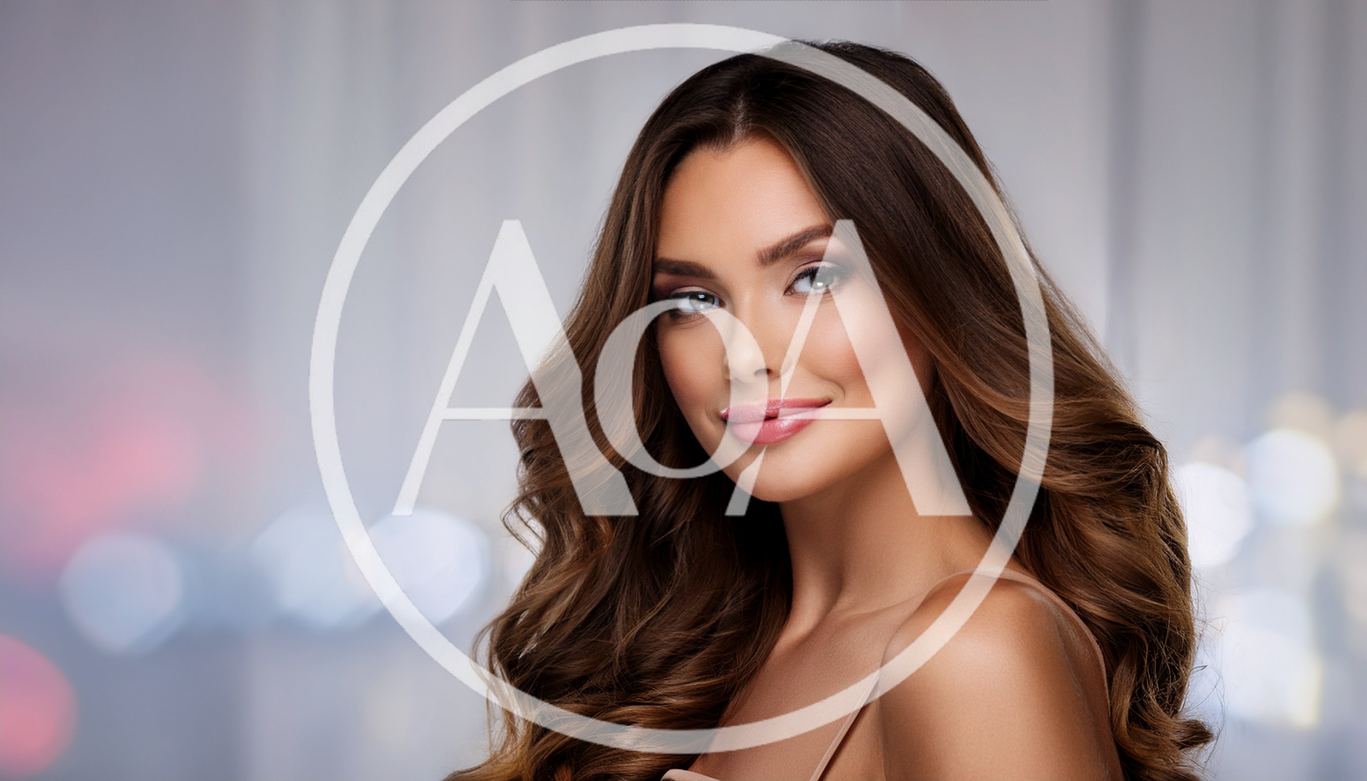 Portrait Of A Beautiful Woman With Wavy Brown Hair