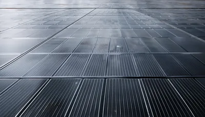 Close Up View Of Solar Panel Array