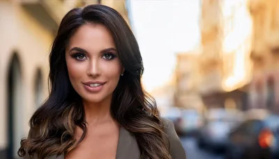 Portrait Of A Beautiful Woman In An Urban Setting
