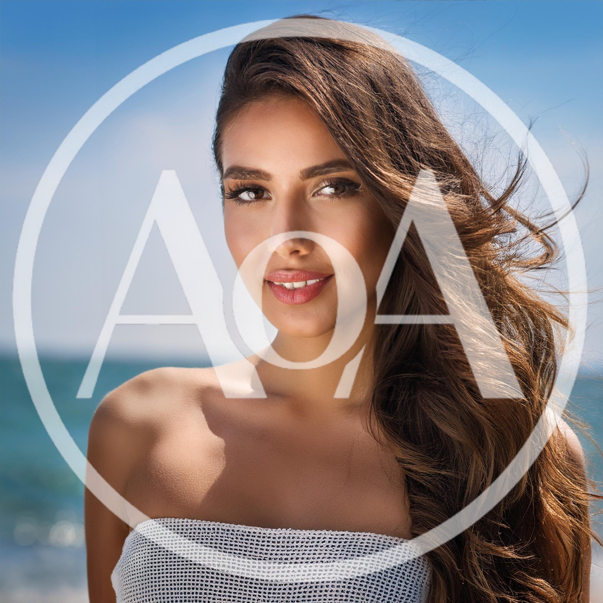 Portrait Of A Beautiful Woman At The Beach
