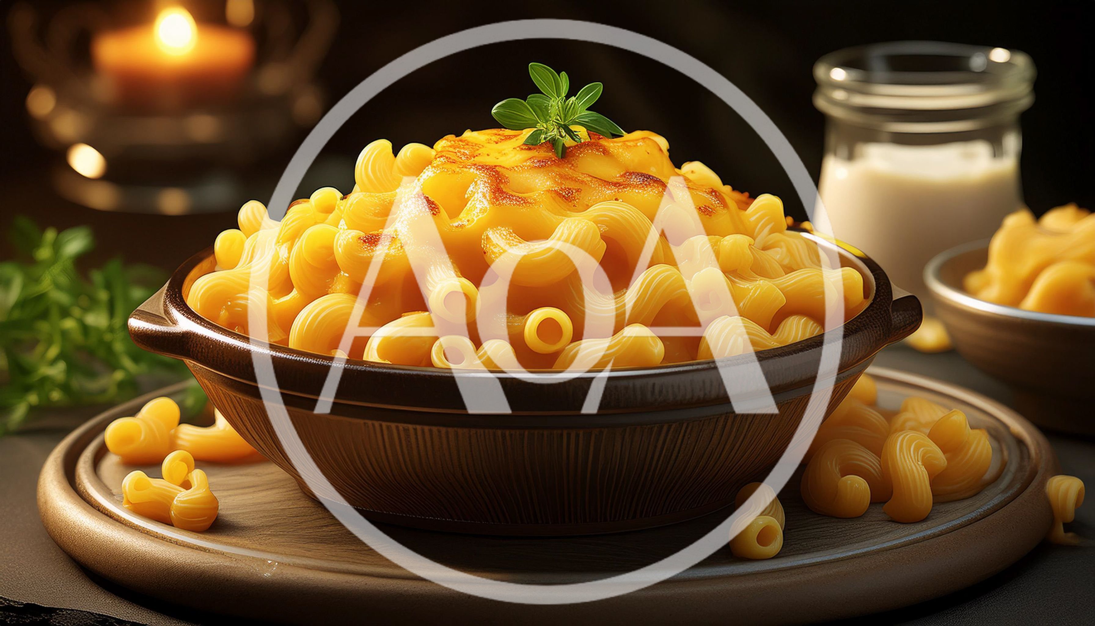 Bowl Of Baked Macaroni And Cheese