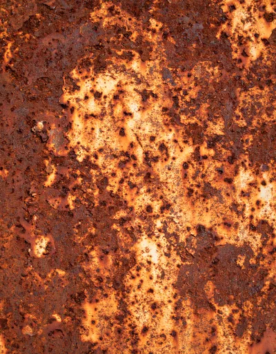 Close Up Of Heavily Corroded Rusty Metal Surface