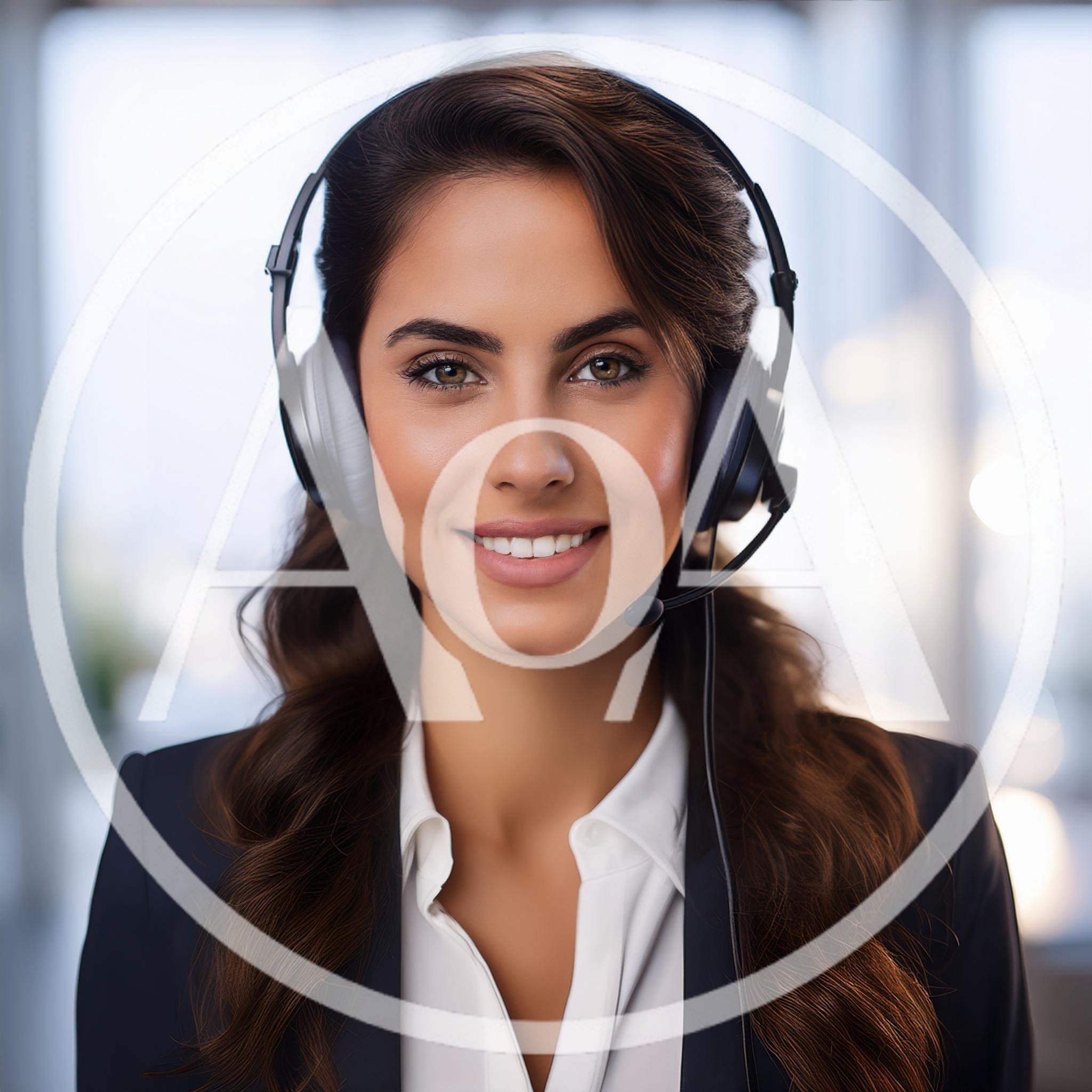 Professional Customer Service Representative Wearing Headset