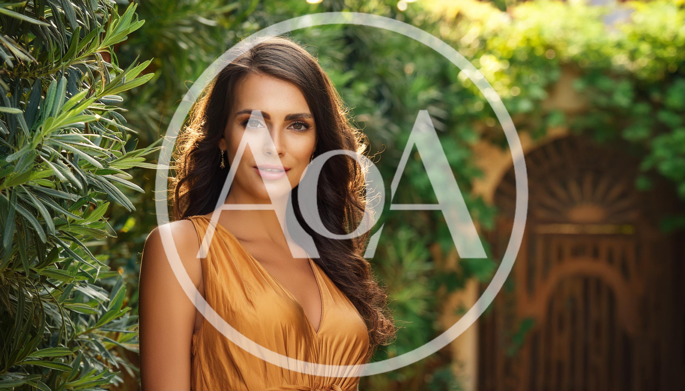 Portrait Of A Beautiful Woman In A Garden