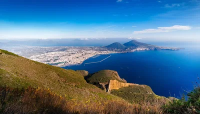 Panoramic View Of Naples And Mount Vesuvius
