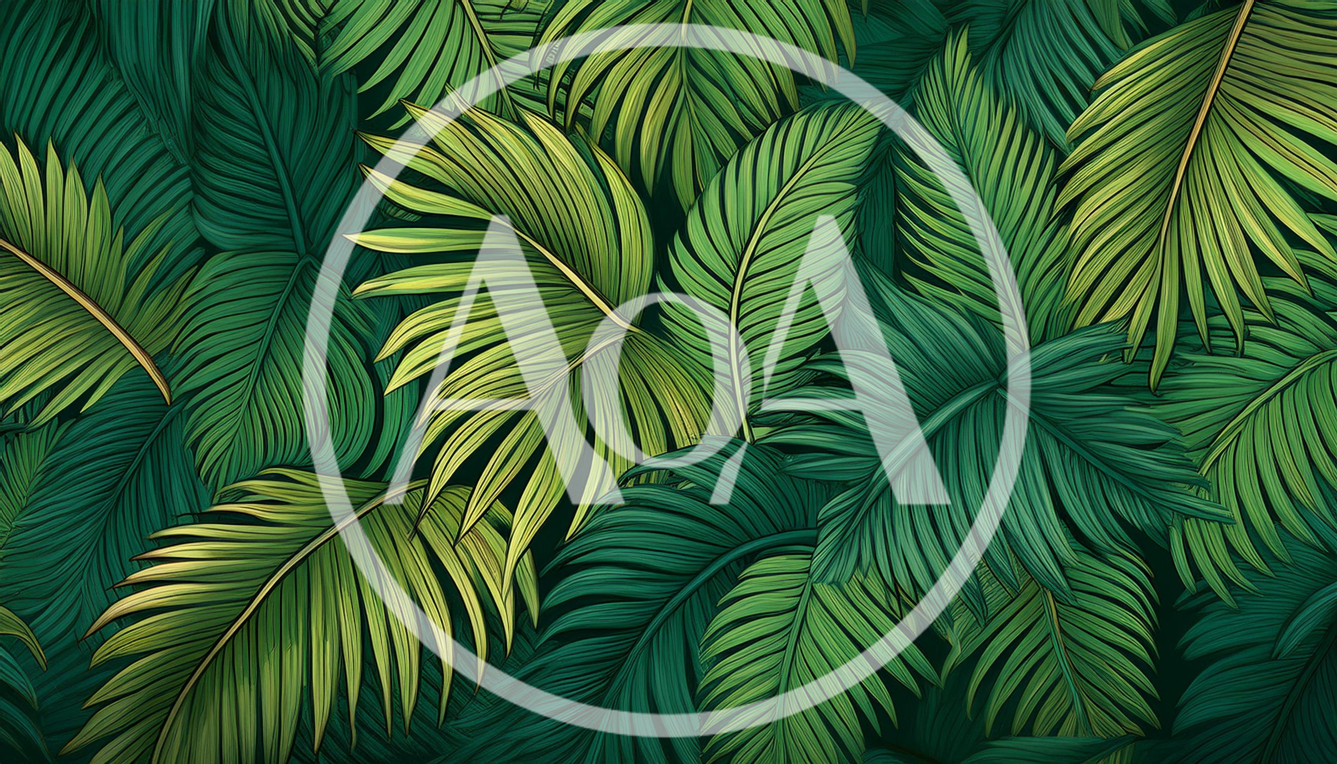 Tropical Palm Leaf Pattern Background