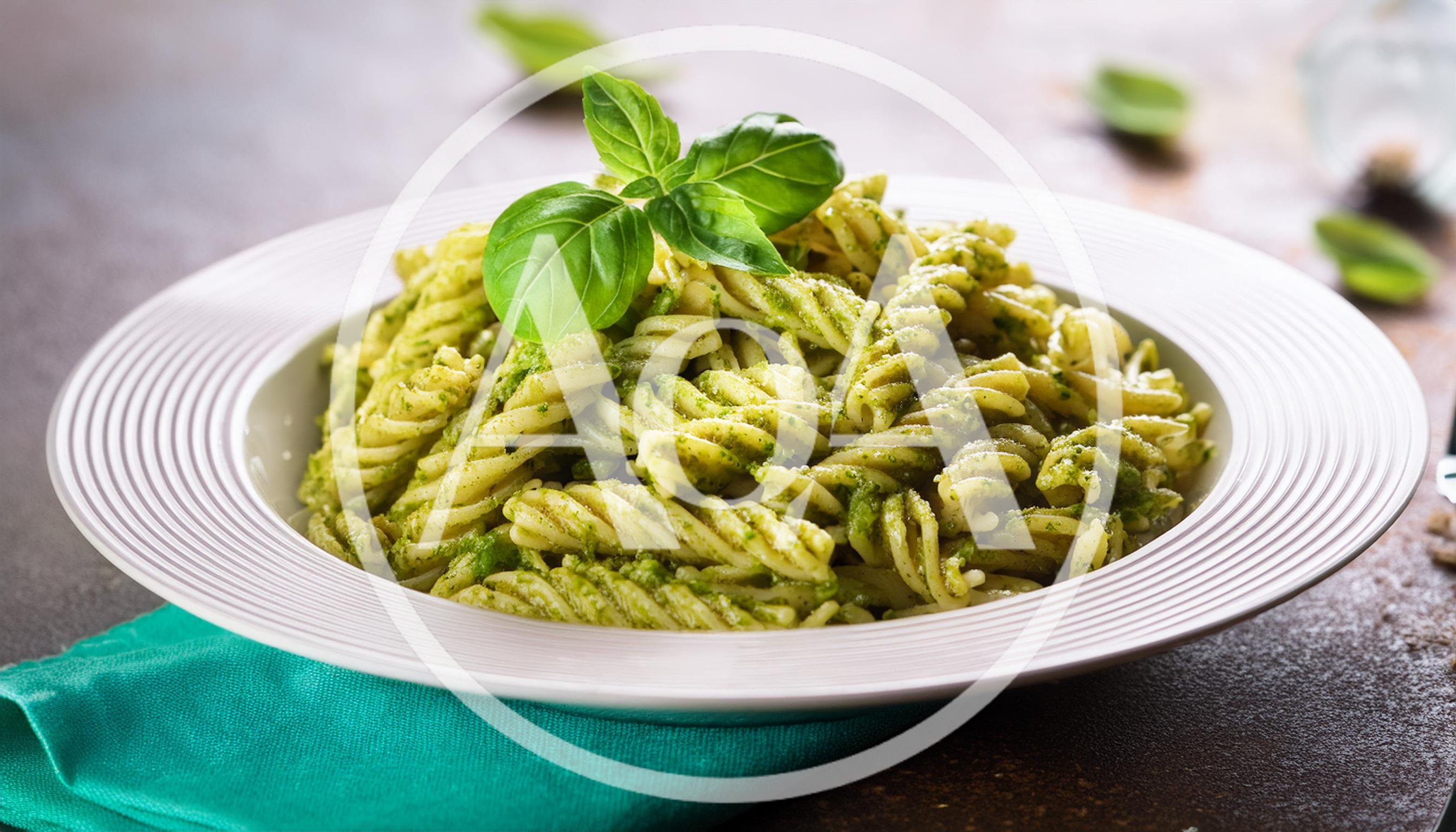 Fusilli Pasta With Fresh Basil Pesto Sauce