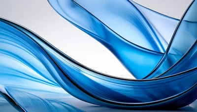 Abstract Blue Glass Wave Motion Background