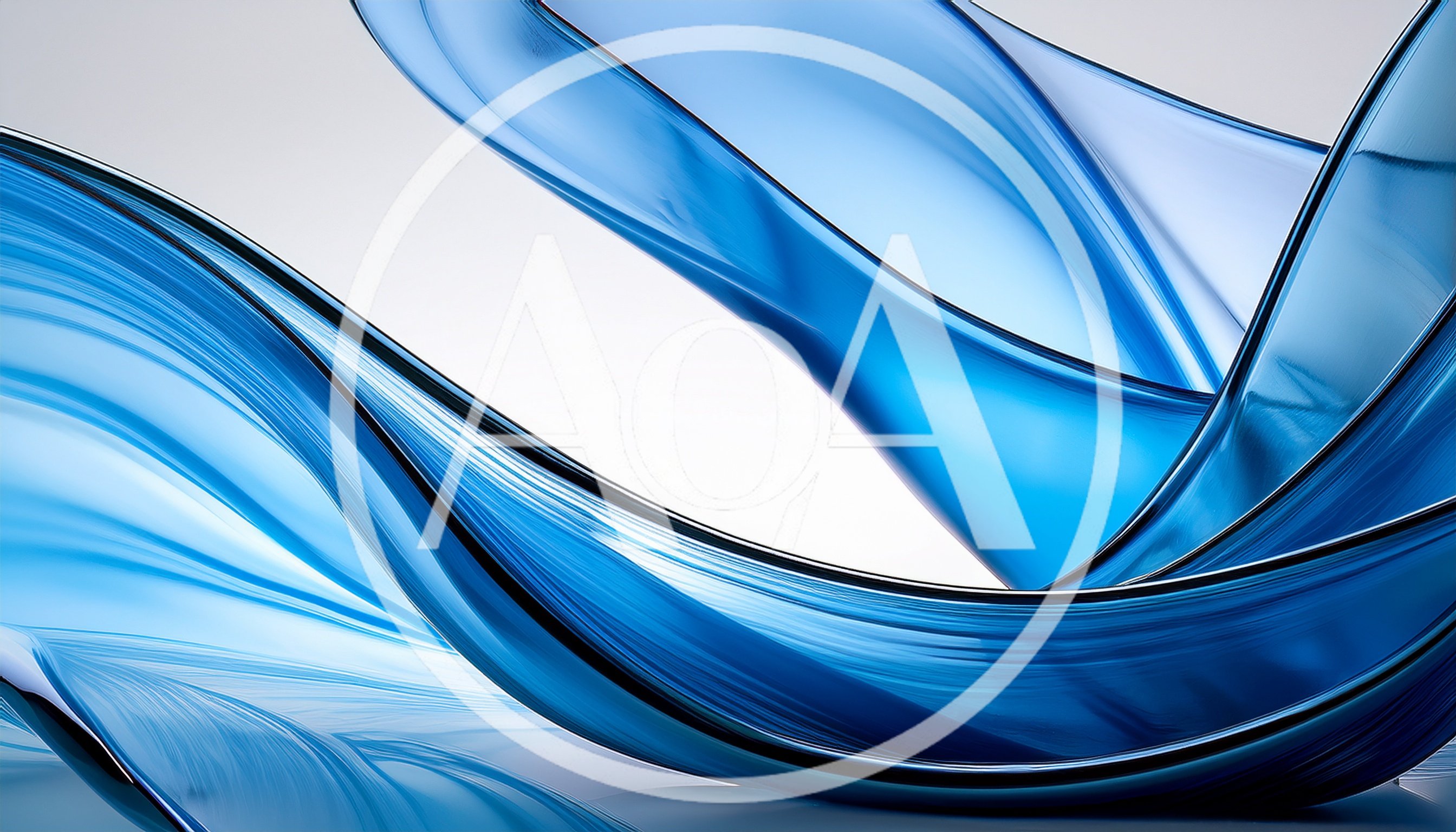 Abstract Blue Glass Wave Motion Background