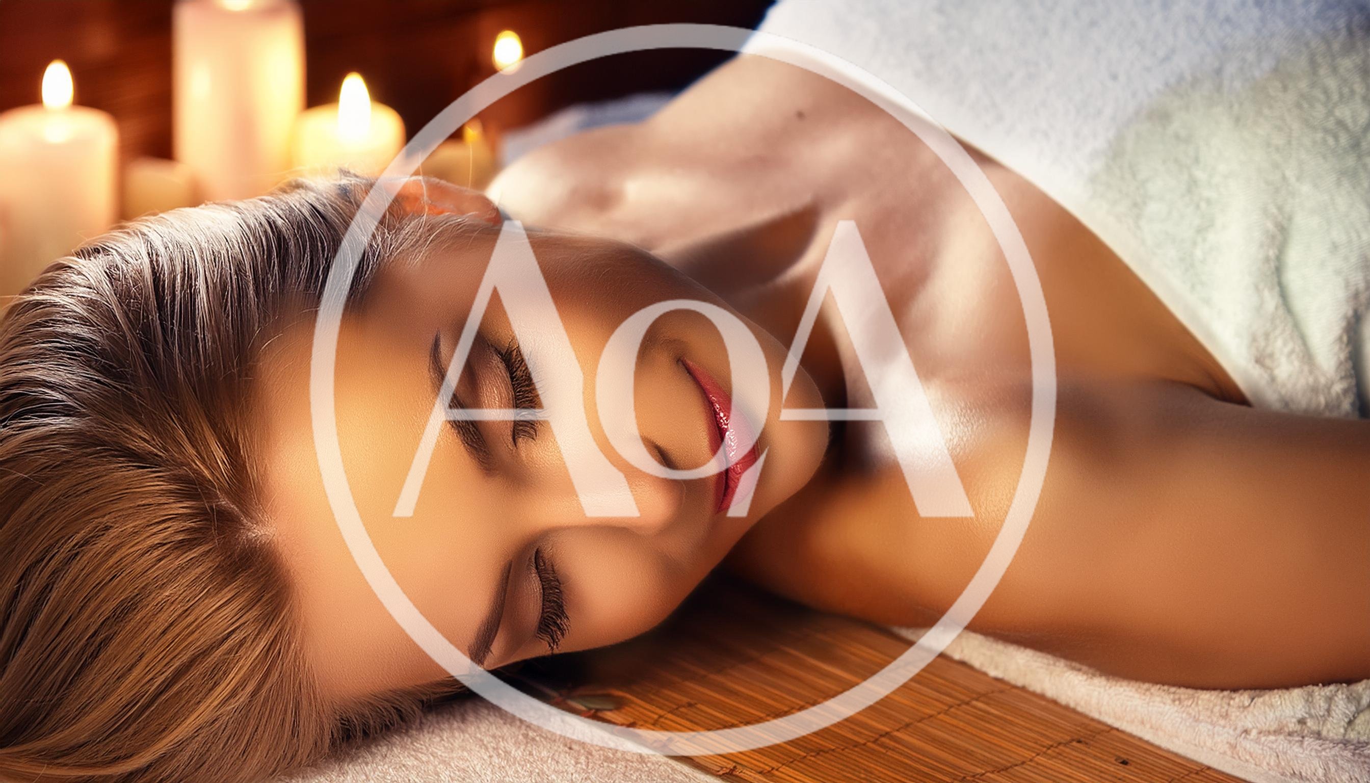 Relaxed Woman Receiving A Spa Treatment