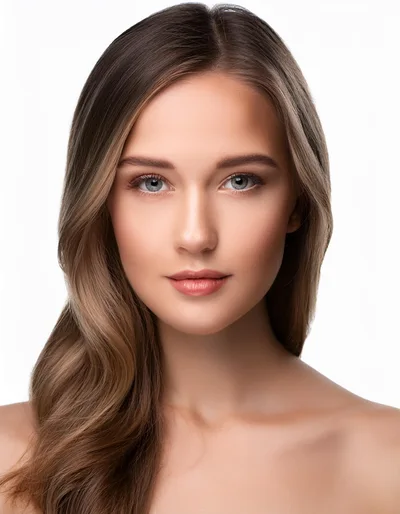 Portrait Of A Beautiful Young Woman With Natural Makeup