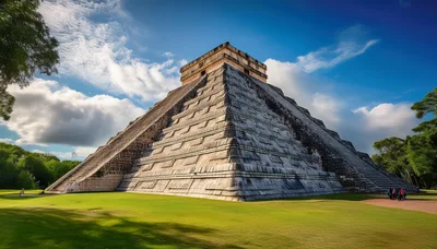 El Castillo Pyramid At Chichen Itza Mexico