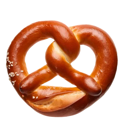 Traditional German Soft Pretzel Isolated On White Background