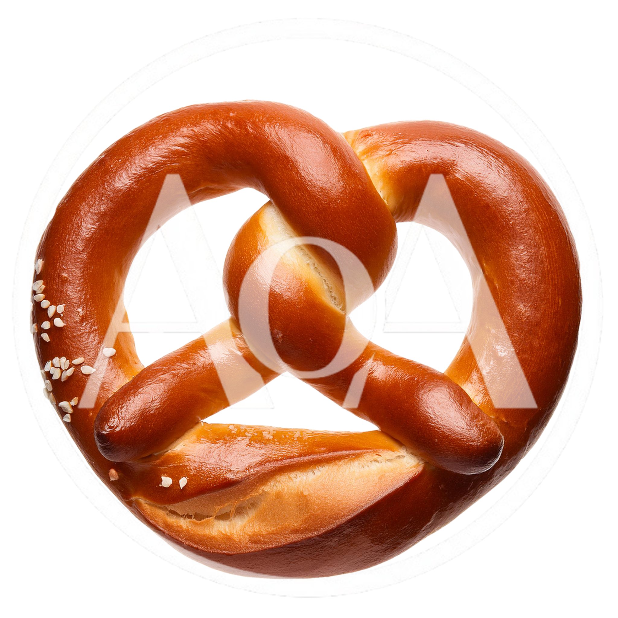 Traditional German Soft Pretzel Isolated On White Background