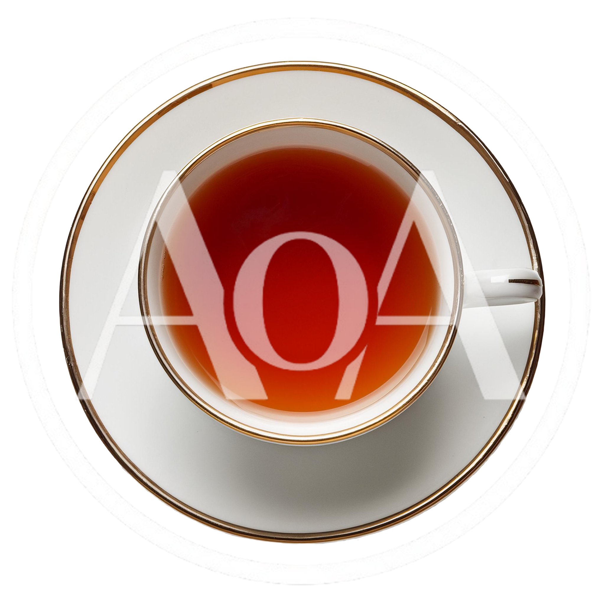 Top Down View Of A Tea Cup On Saucer