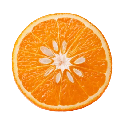 Fresh Orange Fruit Slice Isolated On White Background
