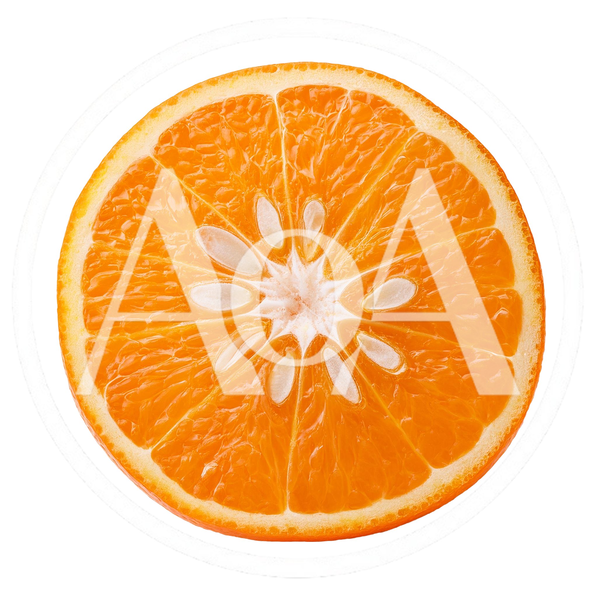 Fresh Orange Fruit Slice Isolated On White Background