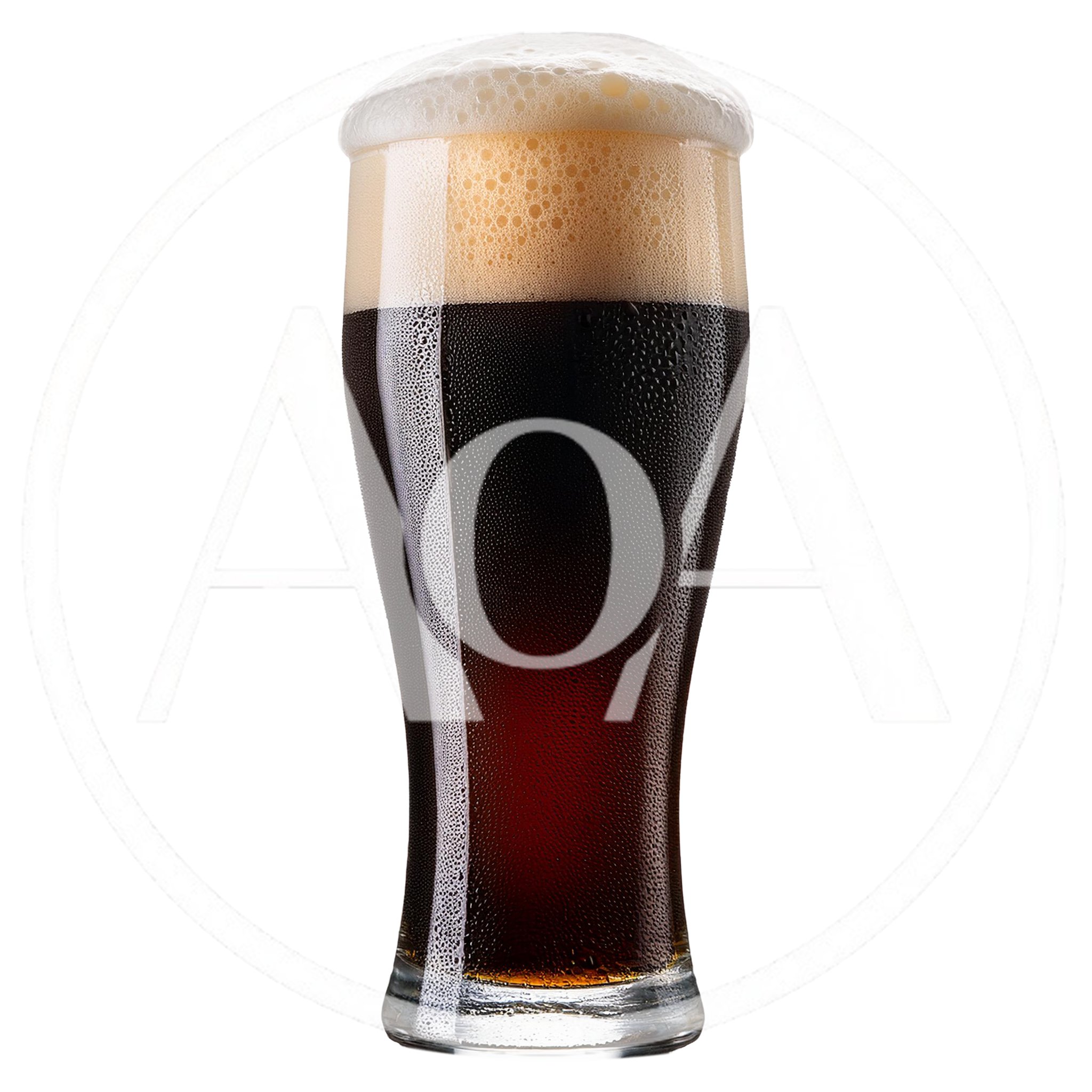 Glass Of Dark Beer With Frothy Head