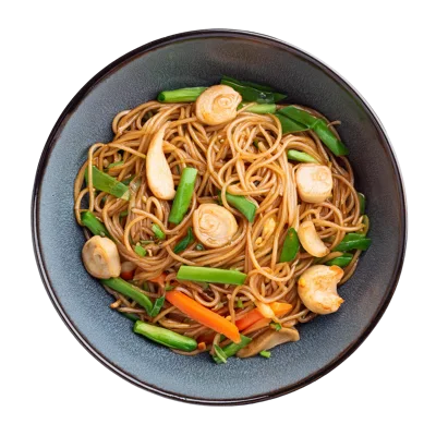 Stir Fried Noodles With Vegetables And Mushrooms