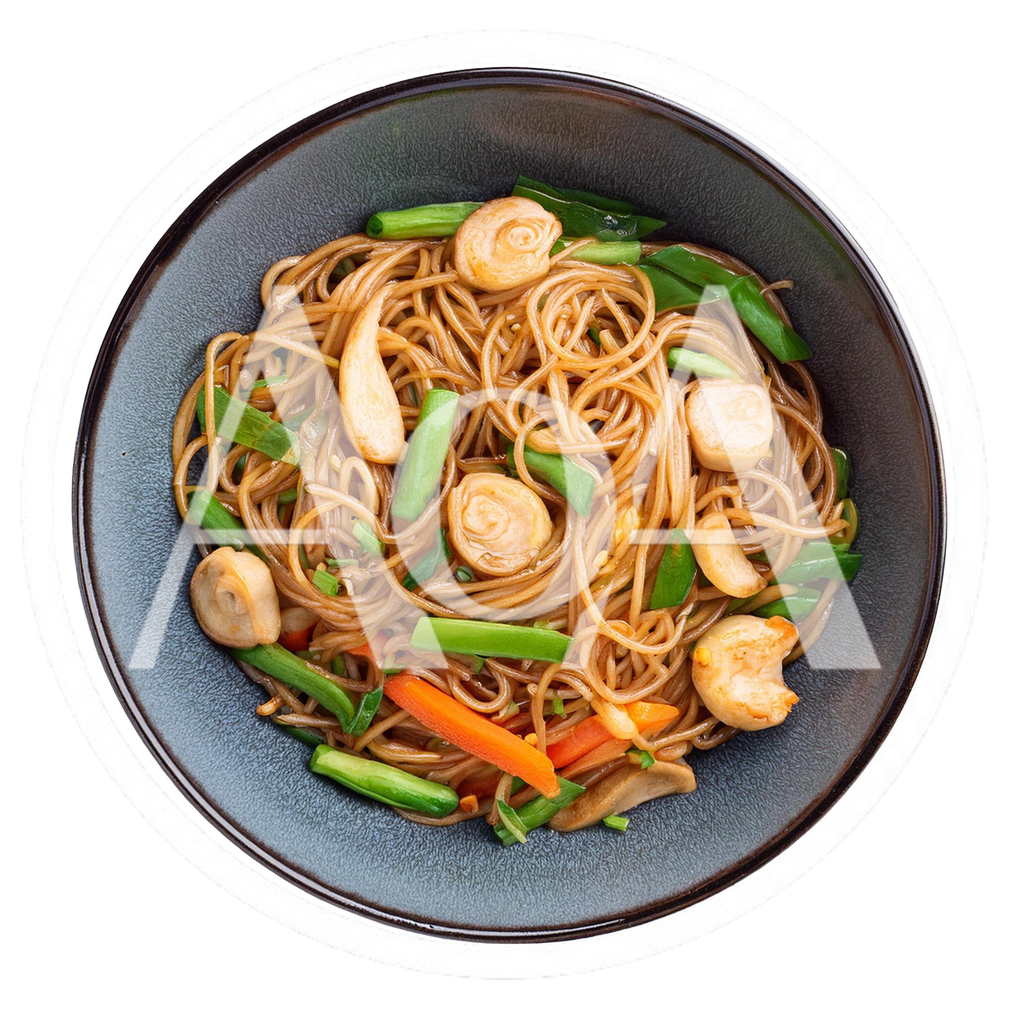 Stir Fried Noodles With Vegetables And Mushrooms