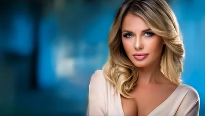 Portrait Of A Beautiful Blonde Woman