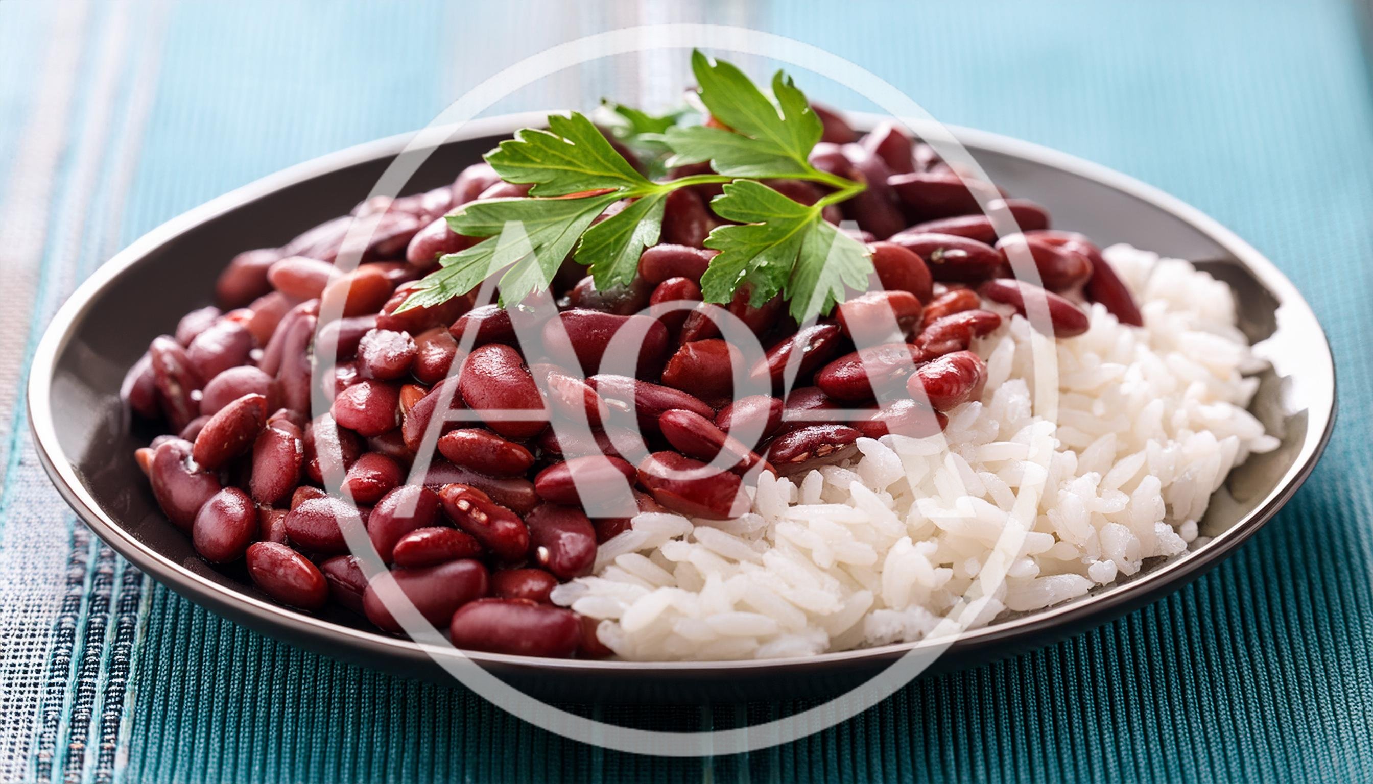 Plate Of Red Beans And White Rice