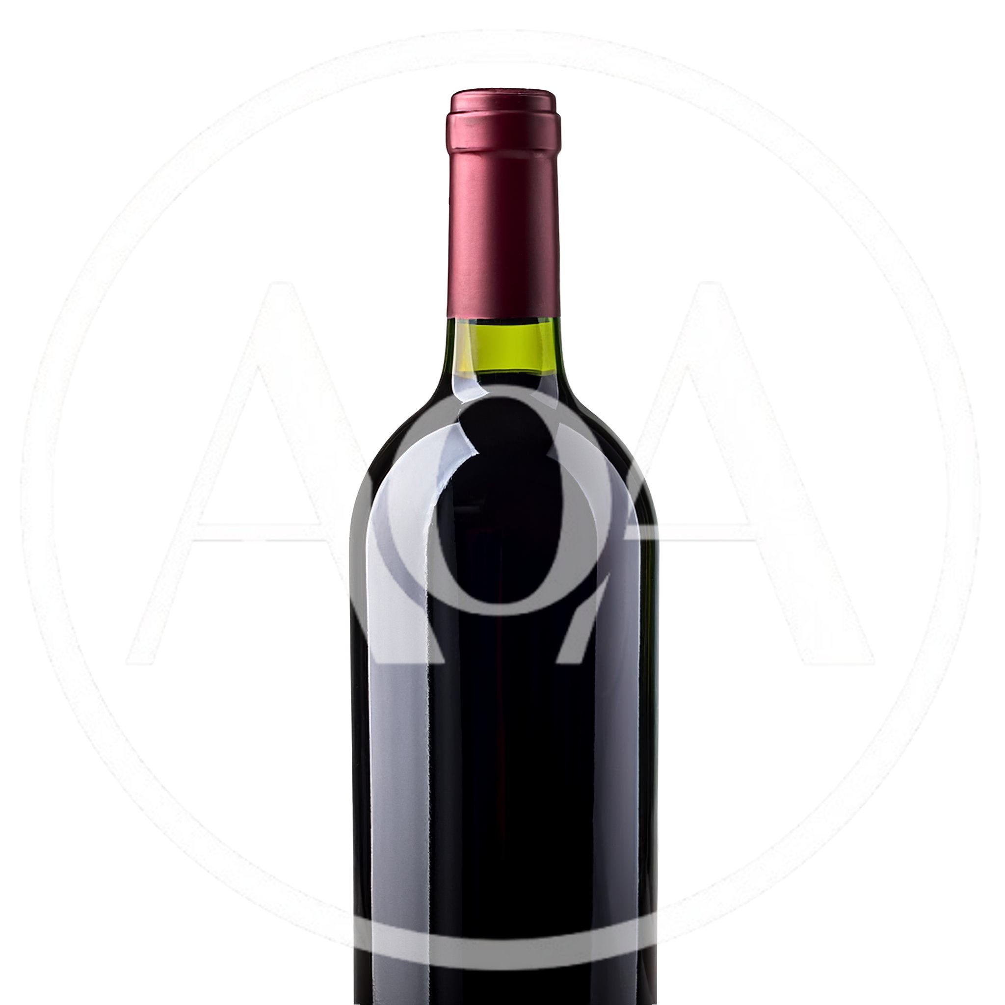 Red Wine Bottle Isolated On White Background
