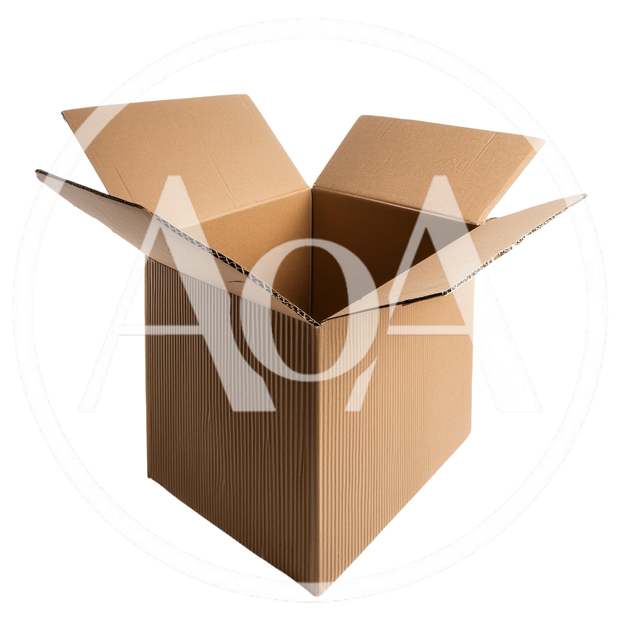 Open Brown Cardboard Box Isolated On White Background