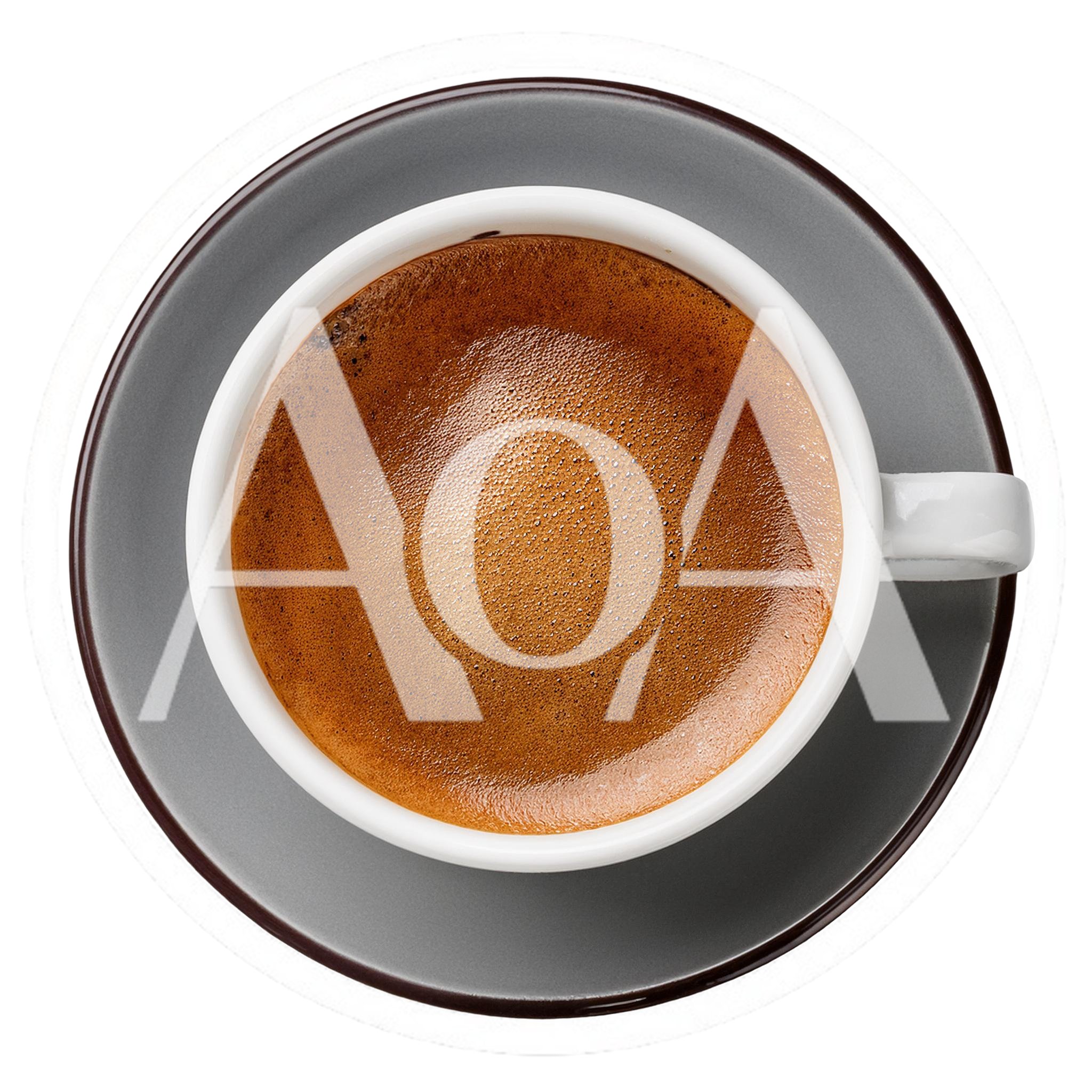 Top View Of Espresso Coffee In A Ceramic Cup