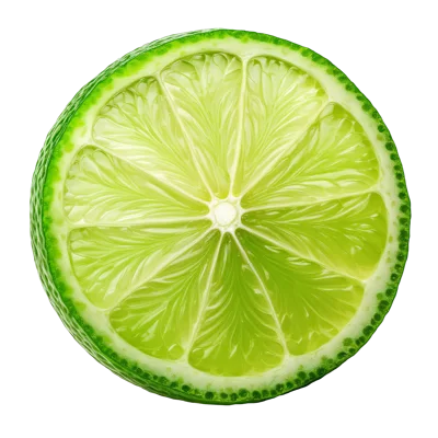 Fresh Lime Slice Isolated On White Background