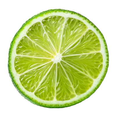 Fresh Lime Slice Isolated On White Background