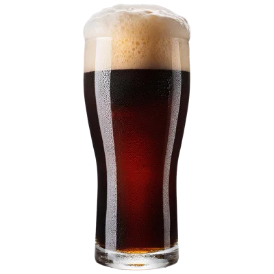 Cold Glass Of Dark Beer With Frothy Head
