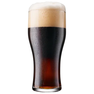 Cold Glass Of Dark Stout Beer With Foam