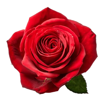 Single Vibrant Red Rose Flower Head