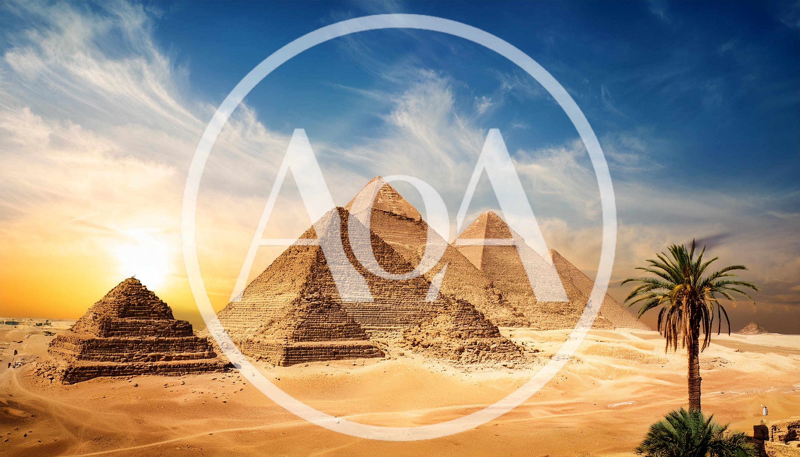 The Great Pyramids Of Giza At Sunset